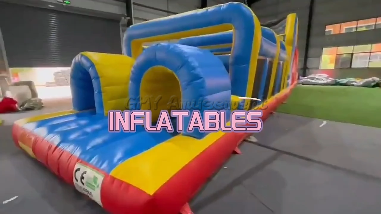 Run Challenge Race Game Inflatable Obstacle Course With Slide GMY Inflatables 1