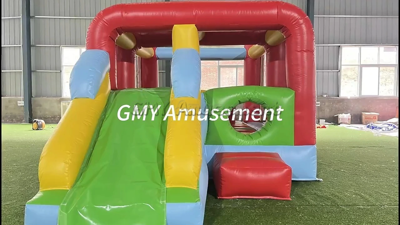 Small Inflatable Obstacle Course And Bounce House With Slide GMY Inflatables 1