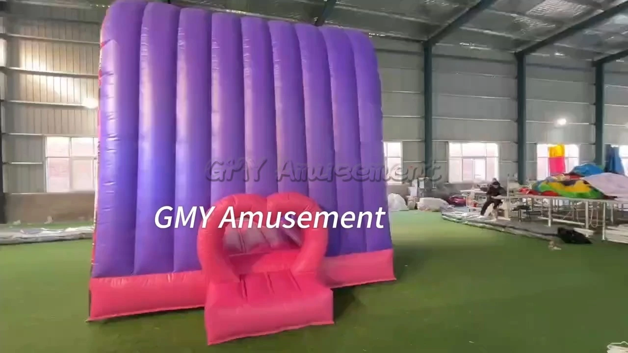Hot Pink Heart Shape Inflatable Jumping Castle Castle Bounce House GMY Inflatables 1