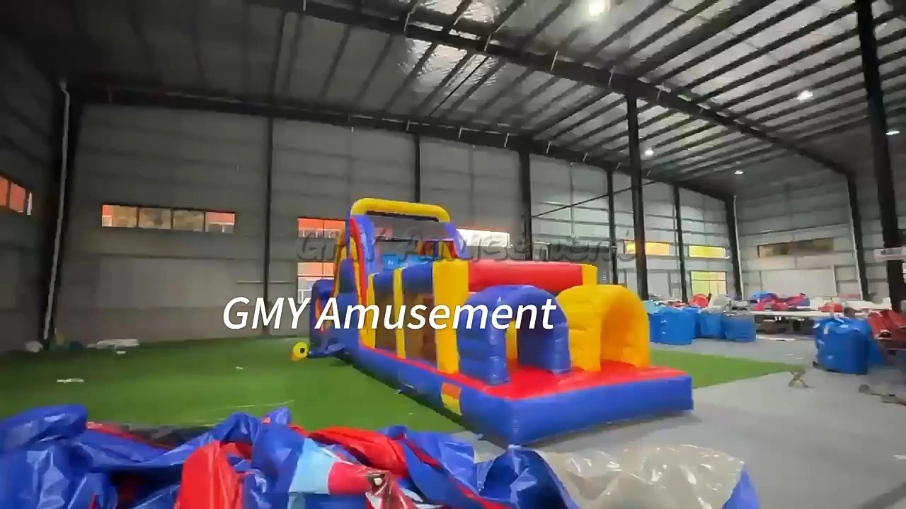 Blow Up Air Bouncer Game Challenge Inflatable Race Obstacle Course GMY Inflatables 1