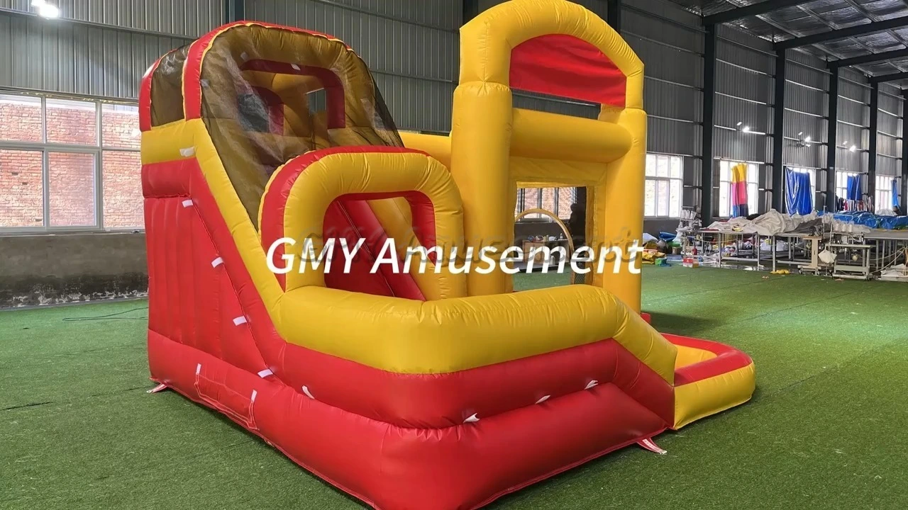 Small Kids Bounce House Water Slide Combo With Pool GMY Inflatables 1