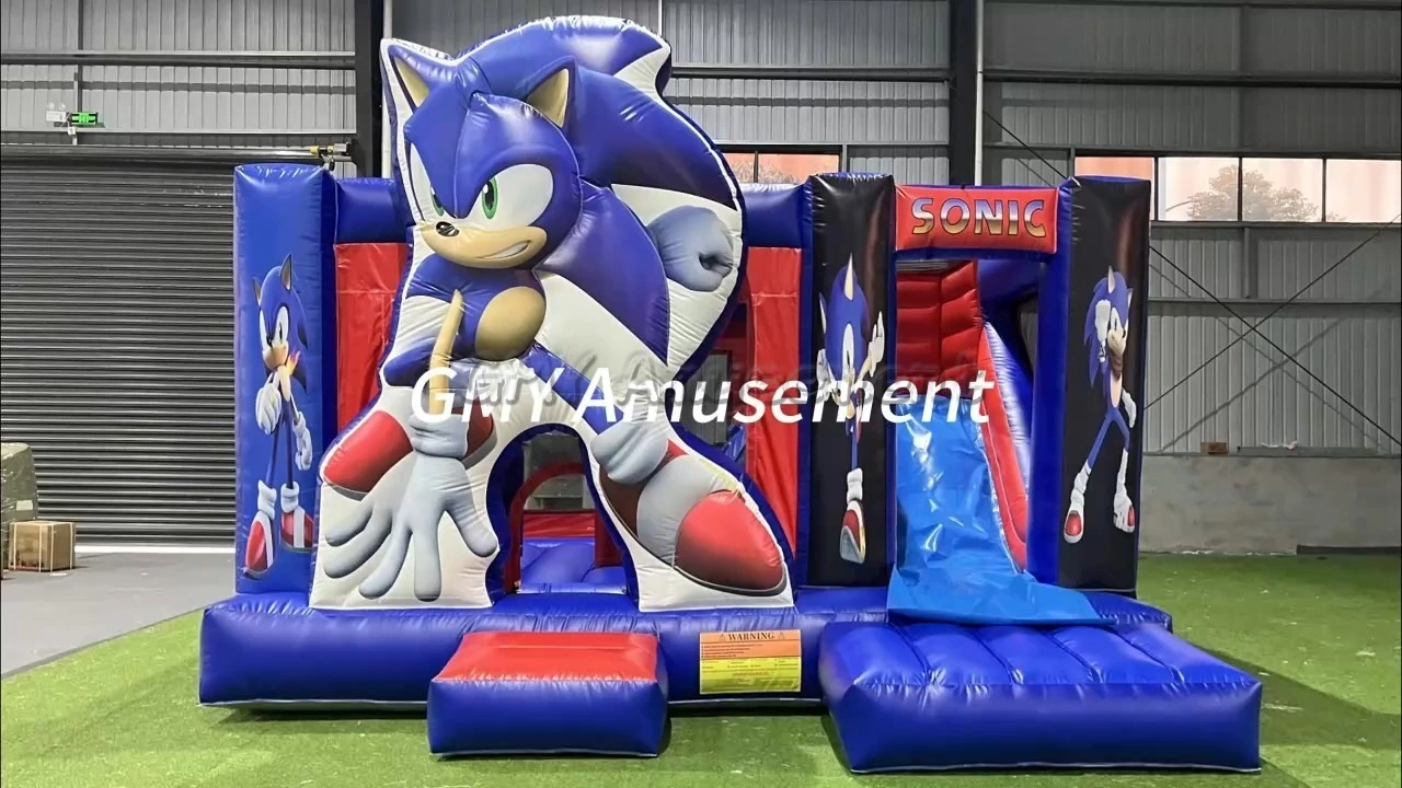 Sonic Bouncy Castle Inflatable Commercial Bounce House Slide GMY Inflatables 1
