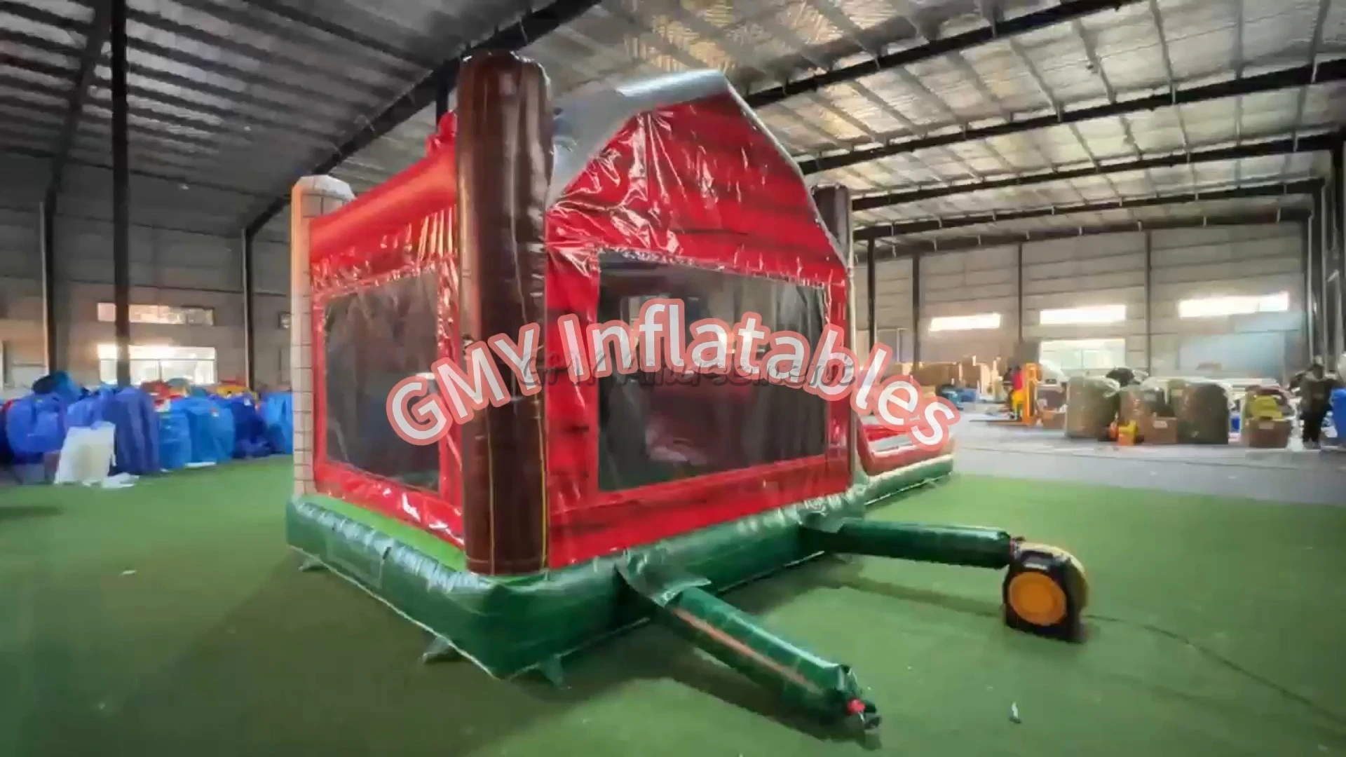 Farm Inflatable Water Slide Bounce House With Pool GMY Inflatables 1