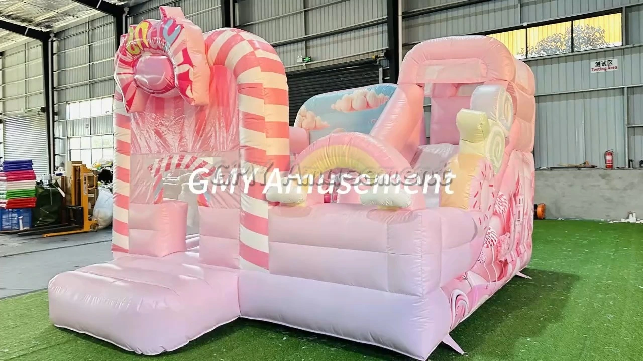 Candy Land Hupfburg Bouncy Castle Kids Bounce House Slide For Kids GMY Inflatables 1