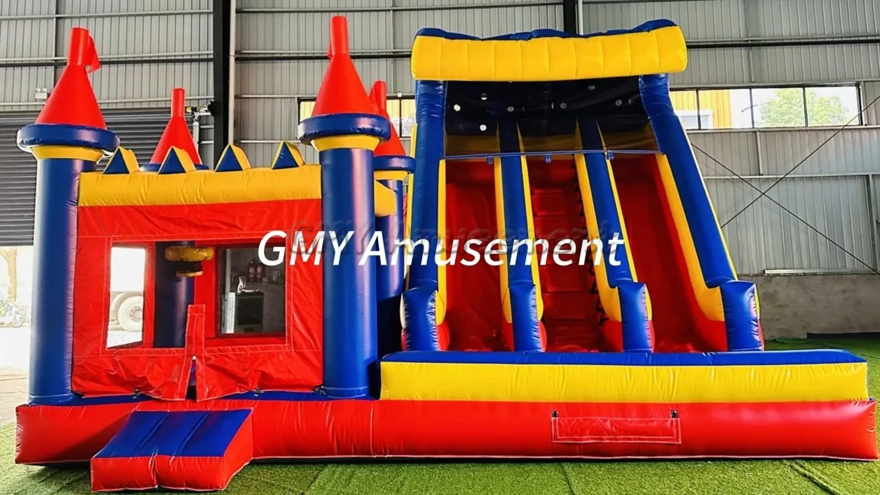 Blow Up Pool Combo Large Bounce House With Water Slide GMY Inflatables 1