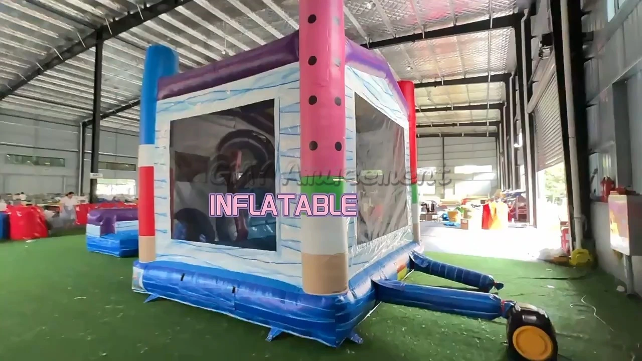 Watermelon Water Bounce House Combo Bouncy Castle With Slide And Pool GMY Inflatables 1