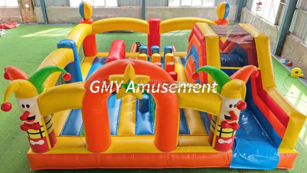 6X6M Bounce House Playground Clown Indoor Bouncy Castle With Obstacle GMY Inflatables 1
