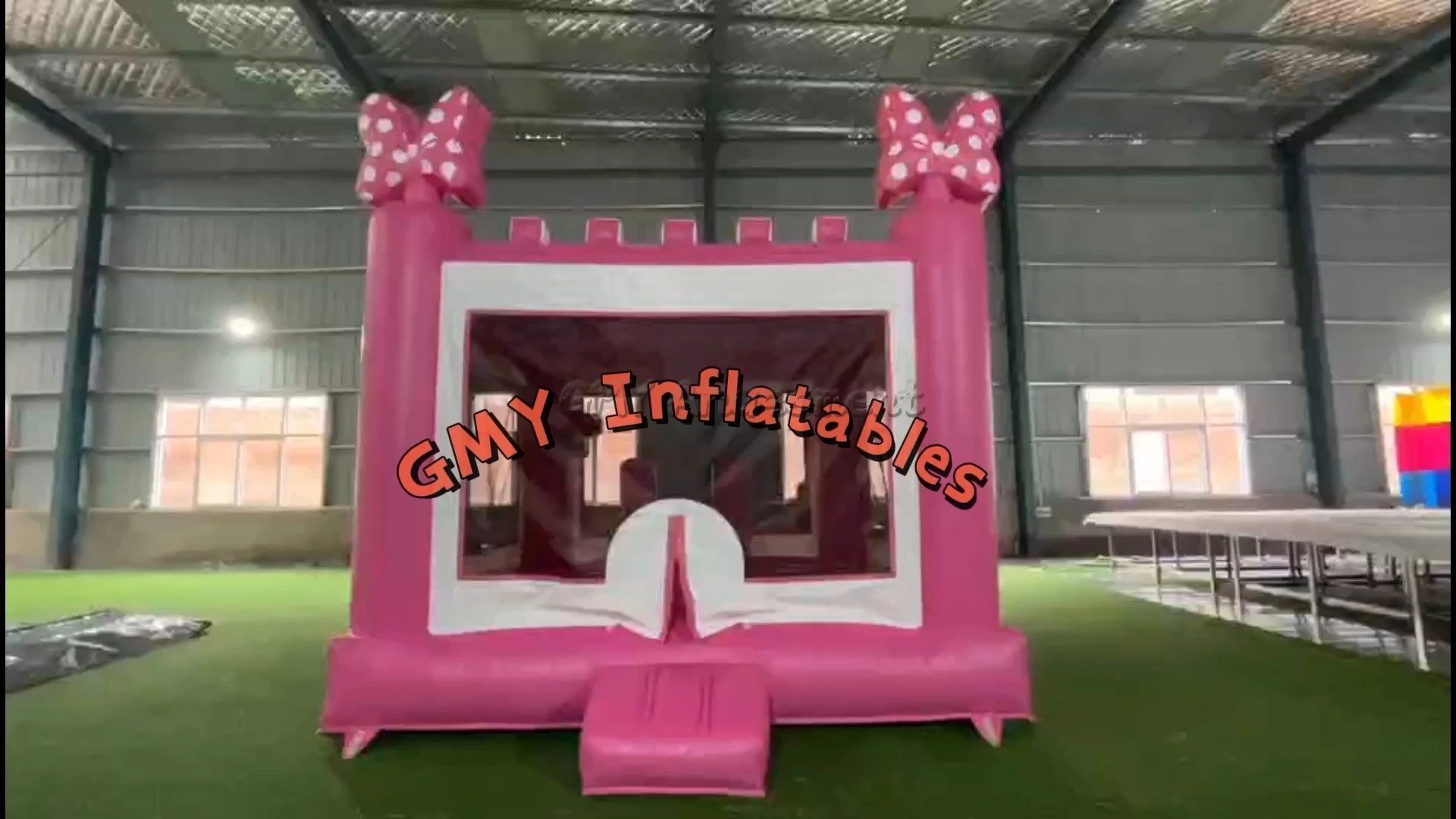 Pink White Mickey Bounce House Moonwalk Commercial Bouncy Houses GMY Inflatables 1