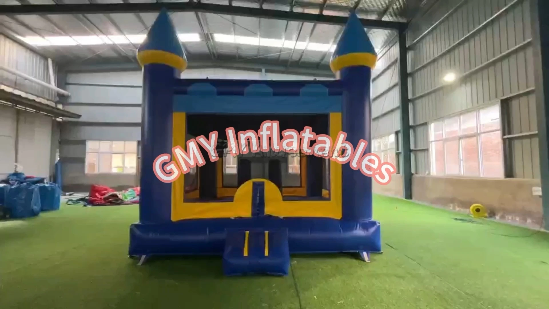 Blue Bounce House Bouncy Castle Moonwalk Air Trampoline GMY Inflatables 1