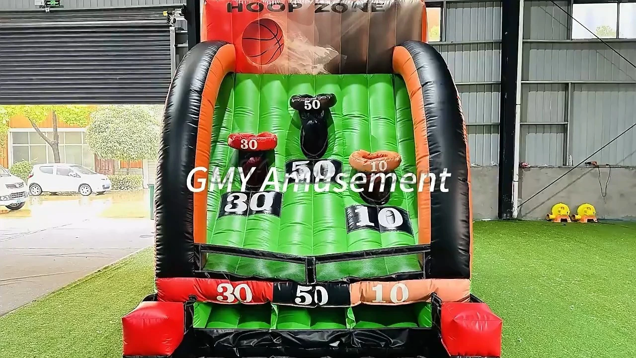 Sport Games Blow Up Pvc Hoop Zone Inflatable Basketball Court GMY Inflatables 1