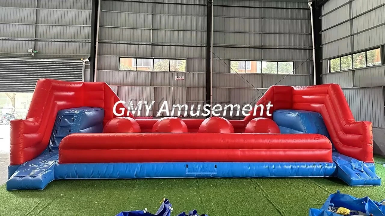 Giant Obstacle Course Wipeout Big Red Balls Inflatable GMY Inflatables 1