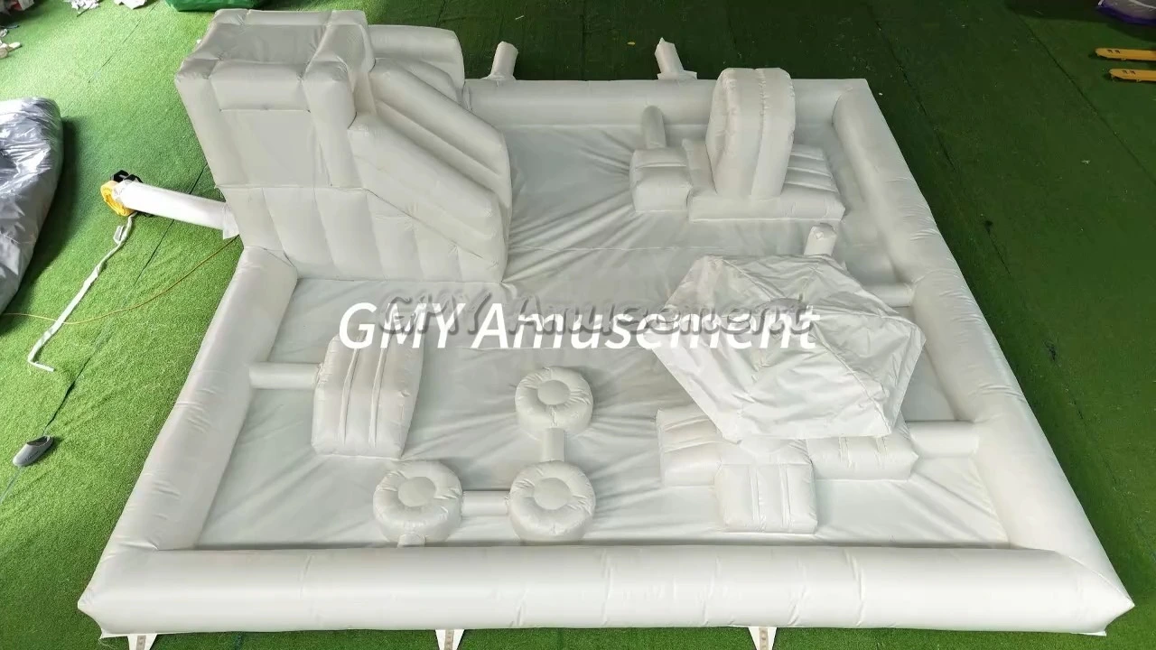 Kids Toddler White Backyard Water Play Commercial Splash Pad Water Park GMY Inflatables 1