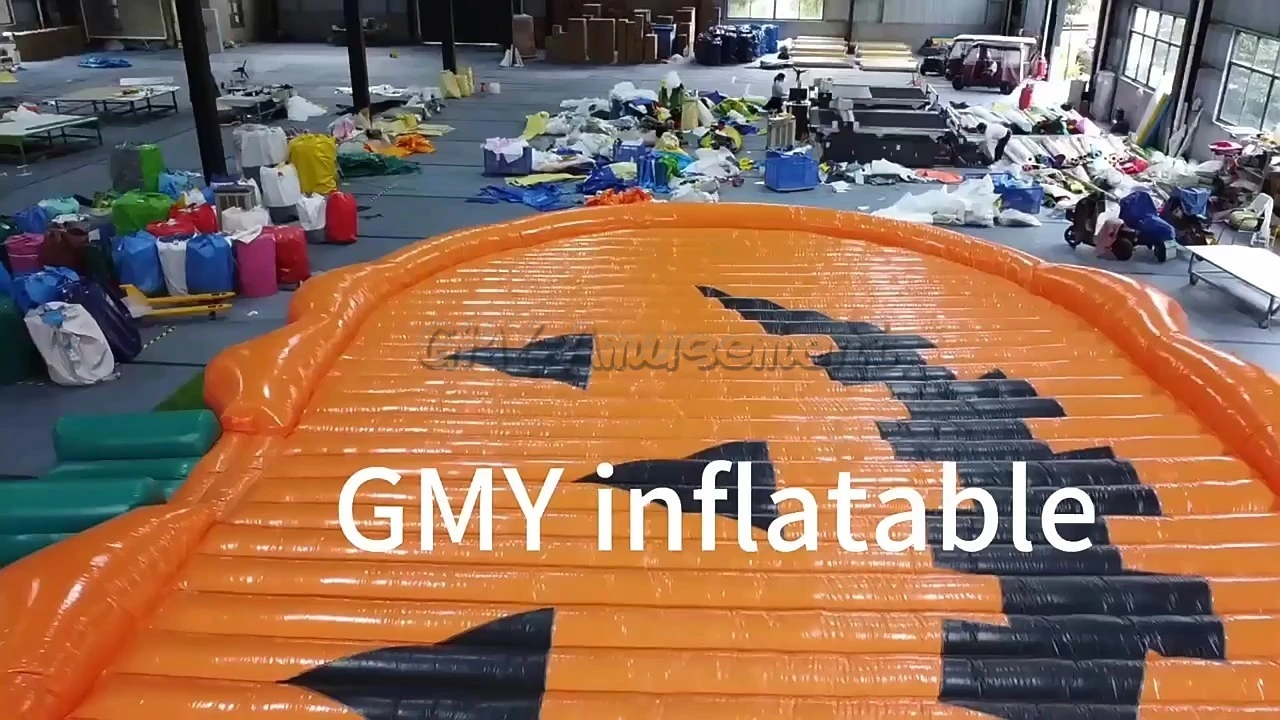 Kürbis Kinder Erwachsene Hüpfmatratze Kommerzielle Halloween Bounce Pads GMY Inflatables 1