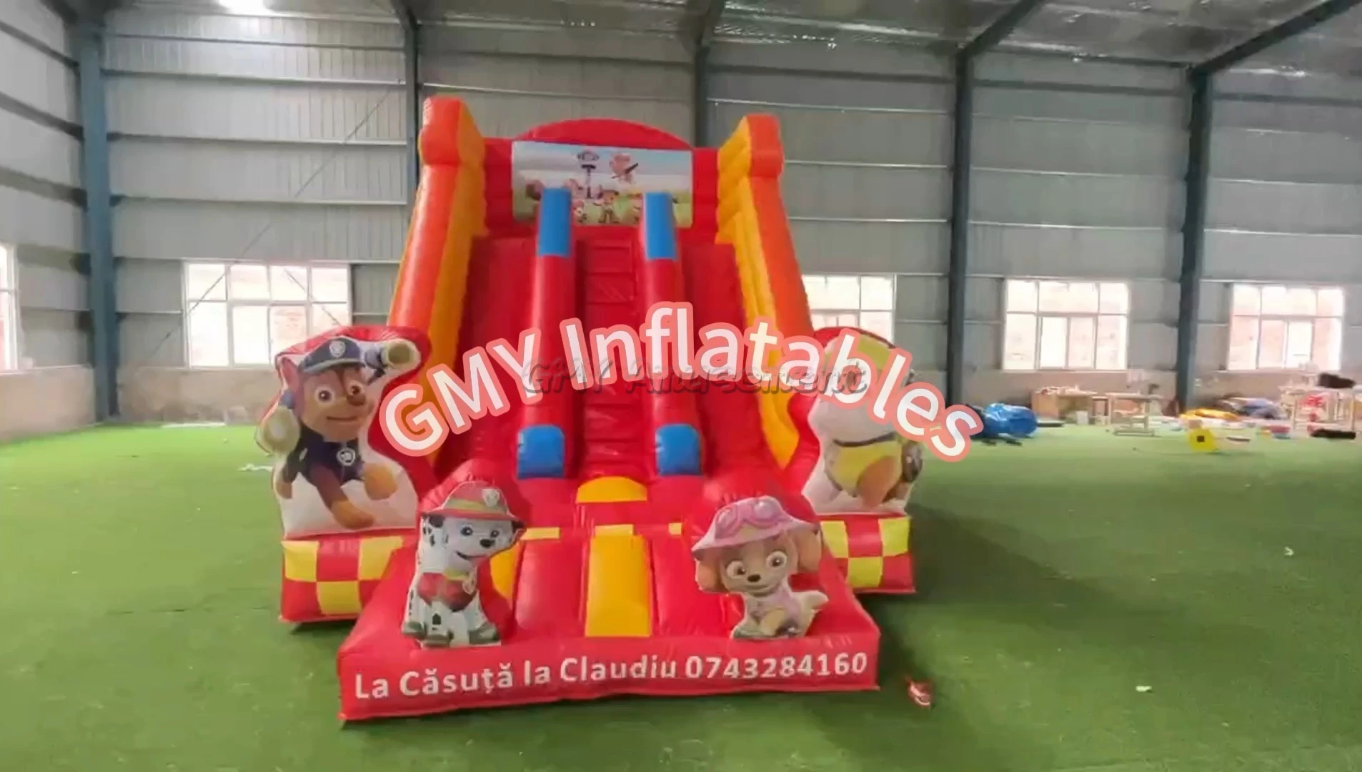 Dual Double Lane Dry Commercial Pvc Inflatable Paw Patrol Slide GMY Inflatables 1