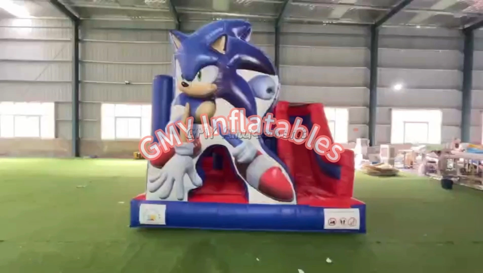 Sonic Bouncy Catle Combo Inflatable Slide Bounce House With Slide GMY Inflatables 1