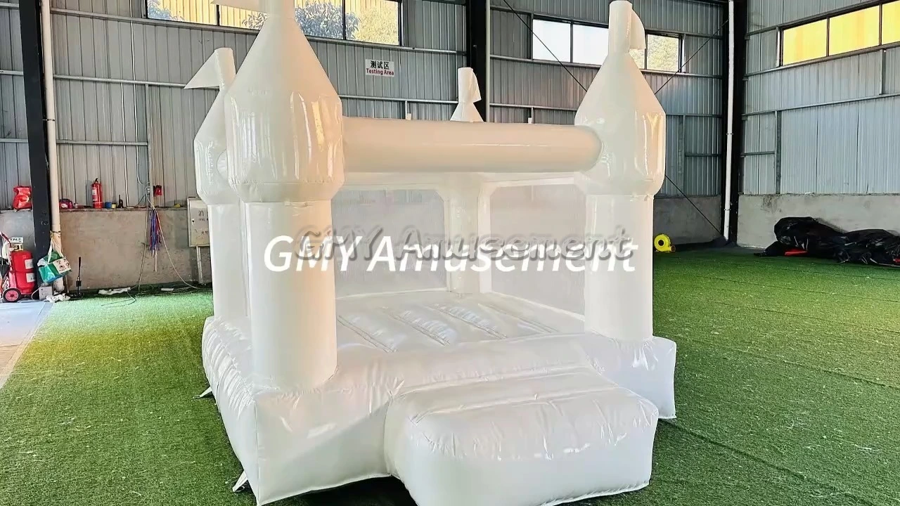 8x8 Mini Bouncy Castle Kinder Kleinkind Klein weiß aufblasbare Bounce House Gmy Schlauchboote 1