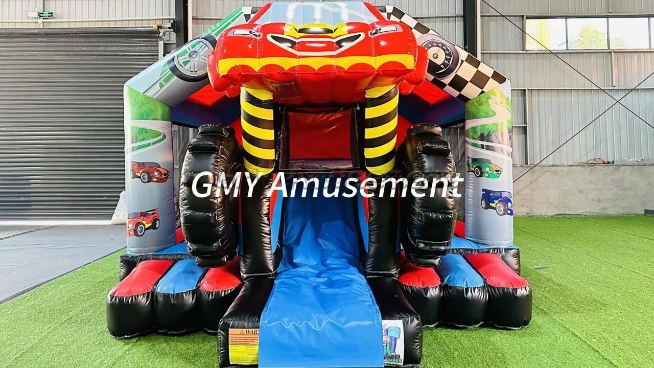 Commercial Inflatable Bouncy Castle Slide Combo Monster Truck Bounce House GMY Inflatables 1