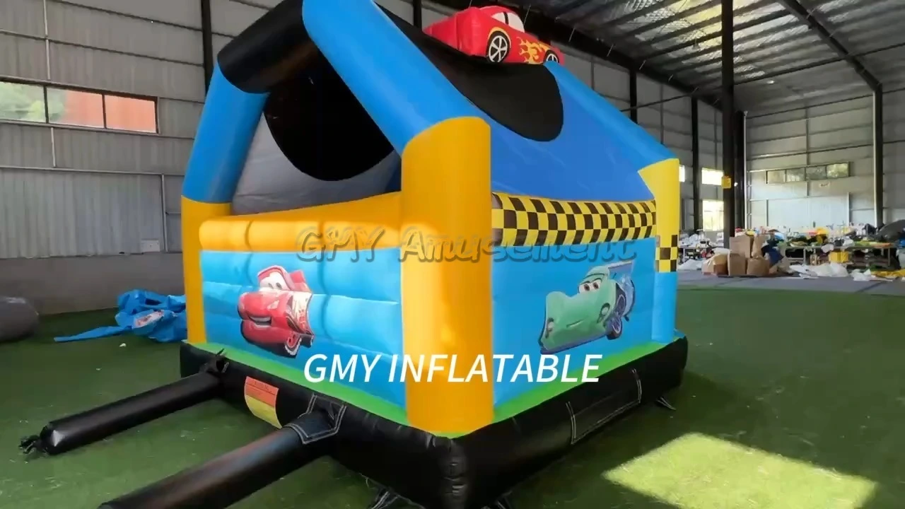 New Red Race Car Inflatable Bounce House Hupfburg Jumping Bouncy Castle for Sale GMY Inflatables 1
