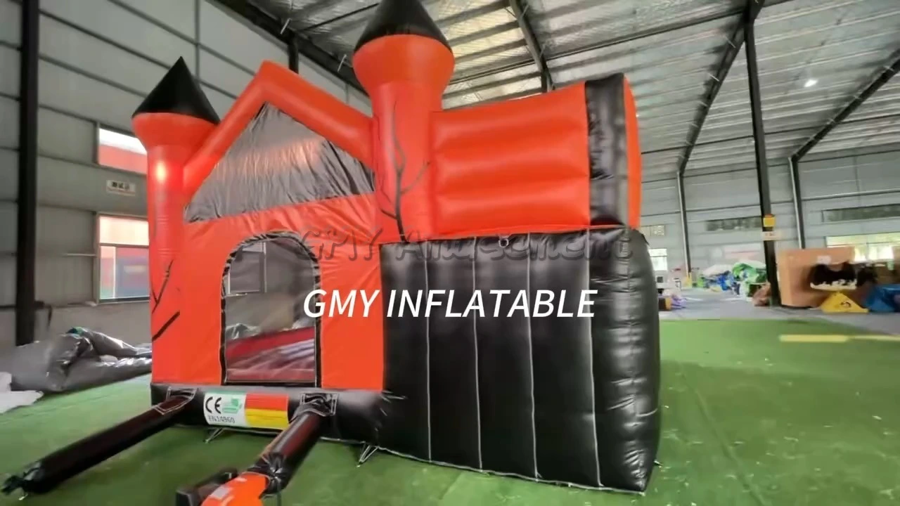 Halloween Bat Theme Inflatable Bounce House With Slide for Holiday GMY Inflatables 1