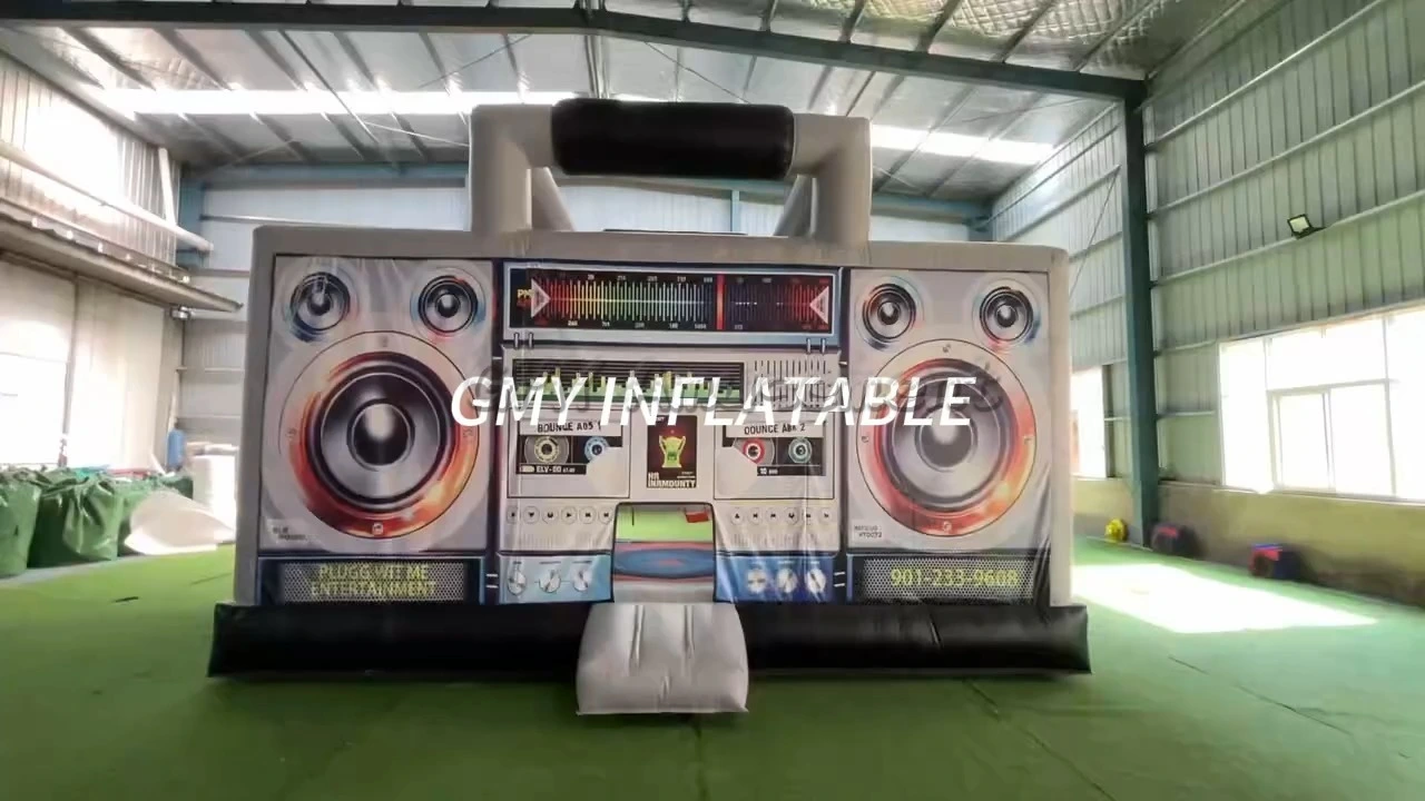 Boom Box Bounce House Inflatable Disco Bouncy Castle DJ Music Tent for Party GMY Inflatables 1