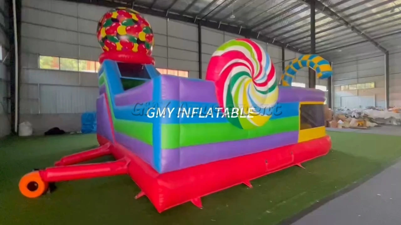 Candy Kidszone Colourful Bouncy Castle Playground Inflatable Slide GMY Inflatables 1