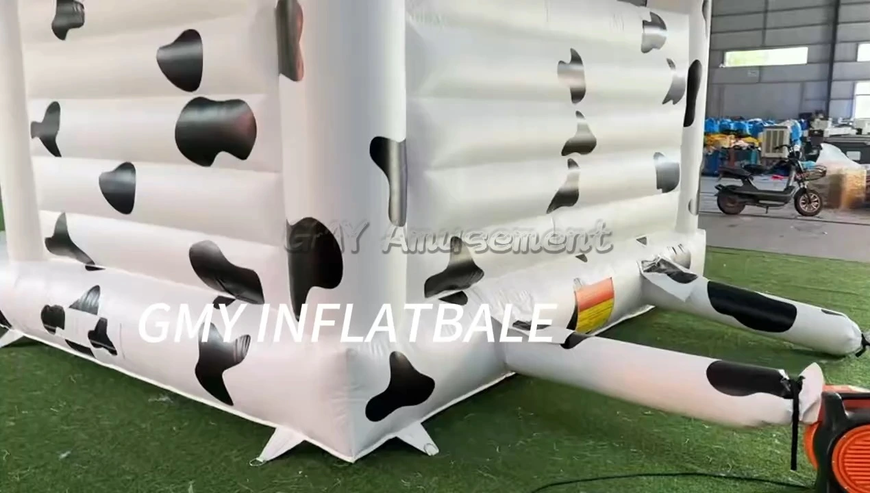 Inflatables White Printing Bounce House Wedding Bouncy Castle Hupfburg for Kids GMY Inflatables 1