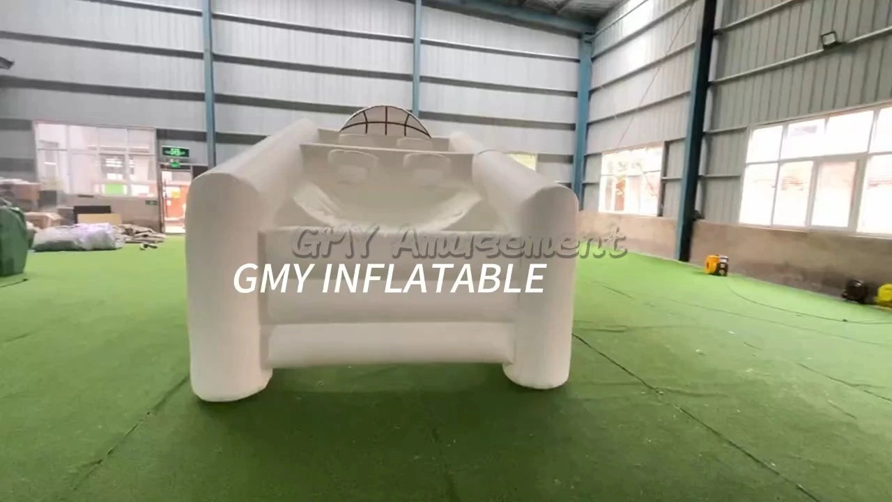 Carnival White Inflatable Basketball Shooting Game Inflatable Batting Game for Party GMY Inflatables 1