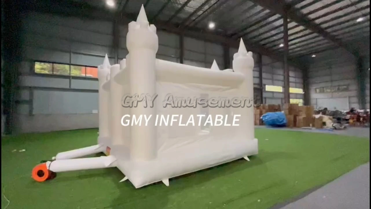All White Princess Bouncy Castle Inflatable Bounce House Jumping Bouncer GMY Inflatables 1