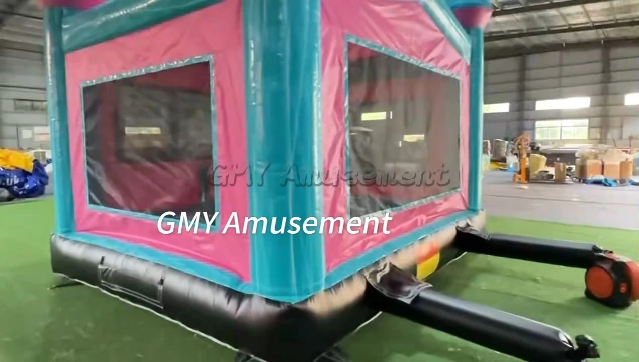 Girl Pink Inflatable Bounce House Inflatable Trampoline Bouncy Castle for Kids GMY Inflatables 1