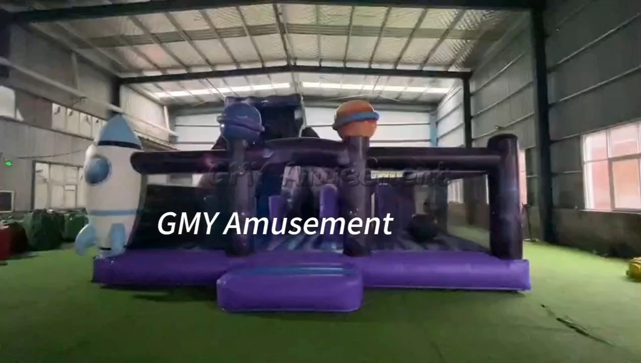 Spacewalker Bouncy Castle With Obstacle Course Jumping Castle for Party GMY Inflatables 1
