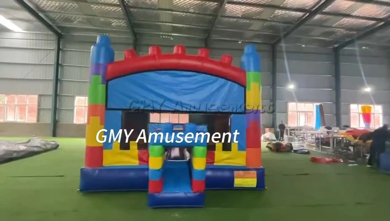 New Inflatable Block Building Bounce House Building Blocks Bouncy Jumping Castle GMY Inflatables 1