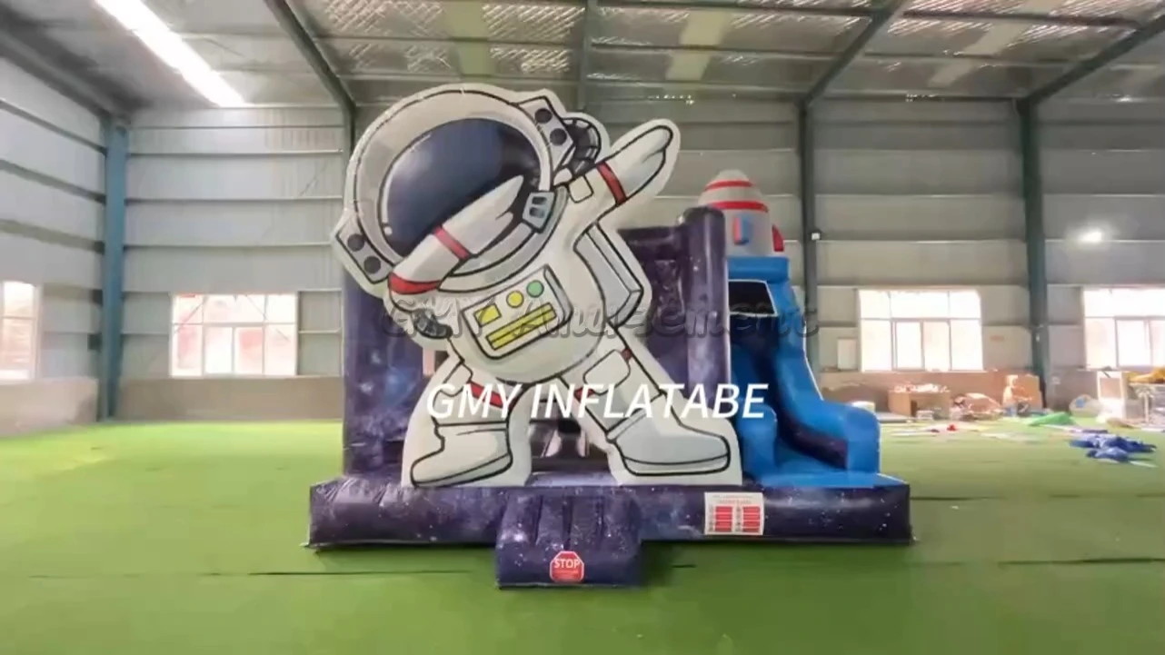 Inflatable Spacewalker Bounce House Spaceman Bouncy Castle With Slide GMY Inflatables 1