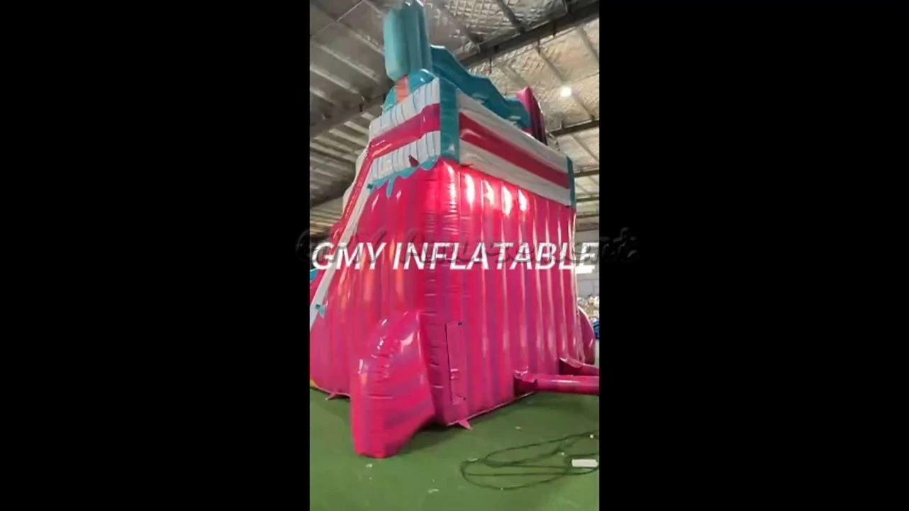 Ice Cream Inflatable Slise With Water Pool Bouncers Commercial Water Slide GMY Inflatables 1