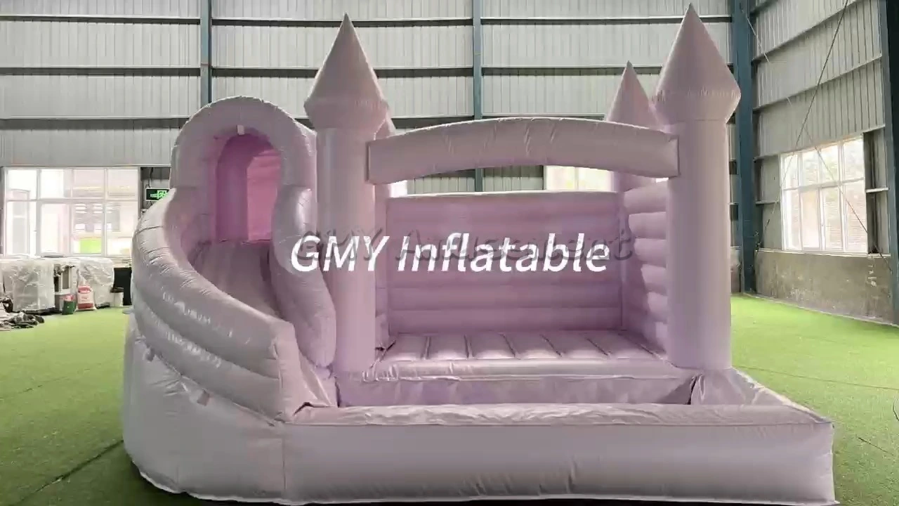 Pink Bouncy Castle Inflatable Bounce House Slide for Children Playground GMY Inflatables 1