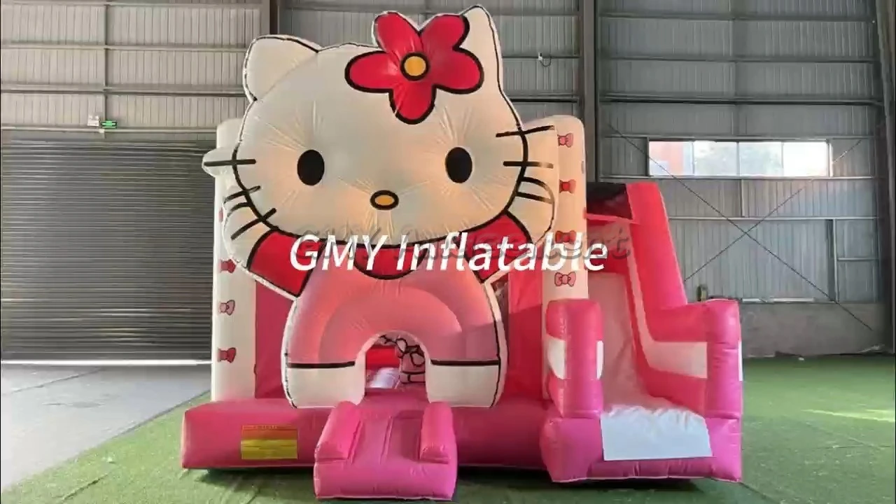 Inflatable House Bouncy Castle Inflatable HelloKitty Bouncy Castle Slide Combo GMY Inflatables 1