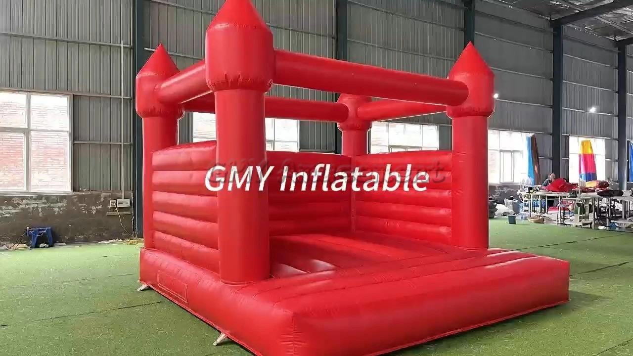 Château gonflable commercial rouge personnalisé pour la location de fêtes GMY Inflatables 1