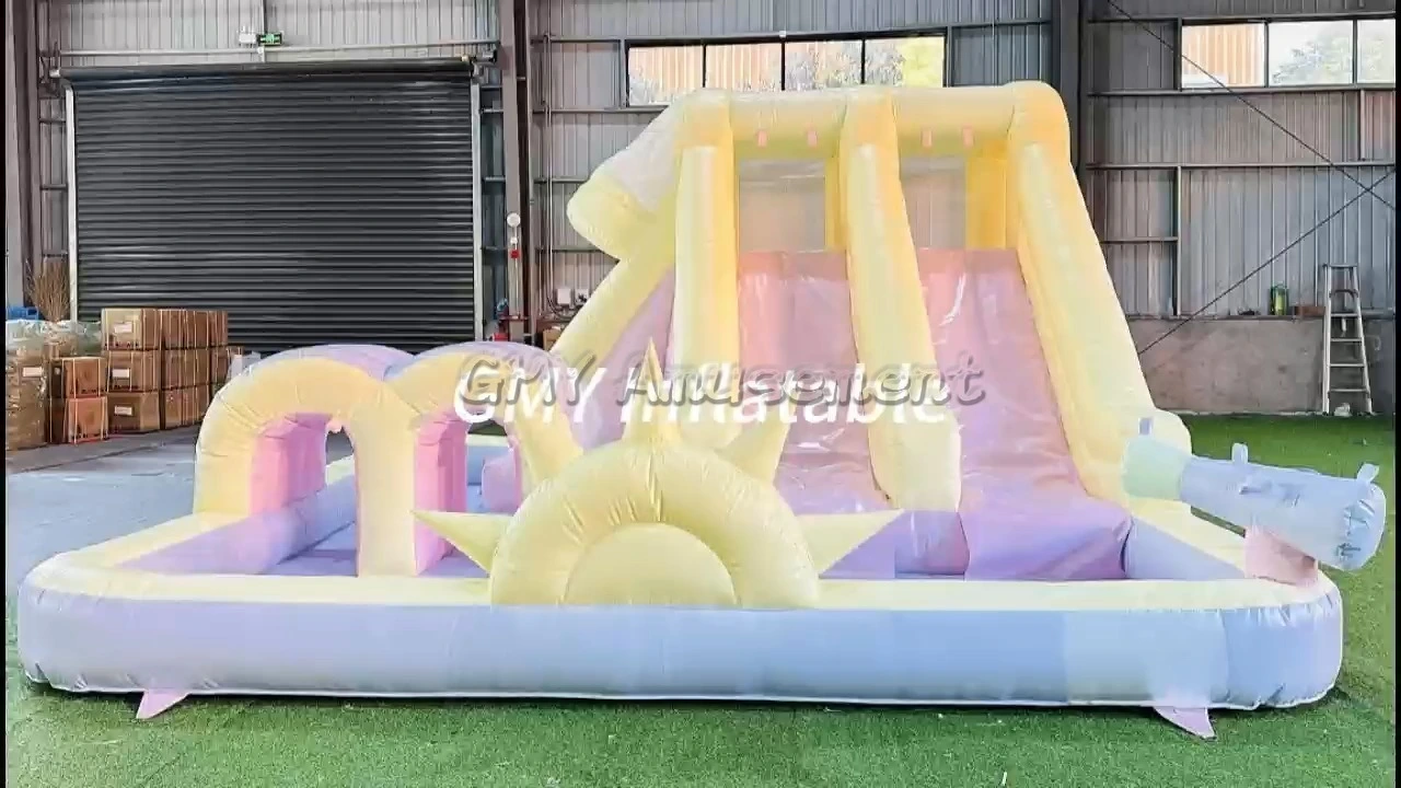 Hüpfburg, aufblasbarer Wasserspaß für den Sommer, aufblasbarer Wasserspielplatz, aufblasbarer Wasserpark, GMY Inflatables 1