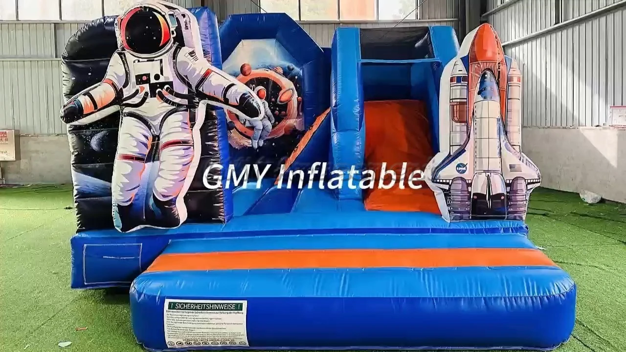 Inflatable Spaceman Bouncy Castle Spaceship Inflatable Jumper With Slide GMY Inflatables 1