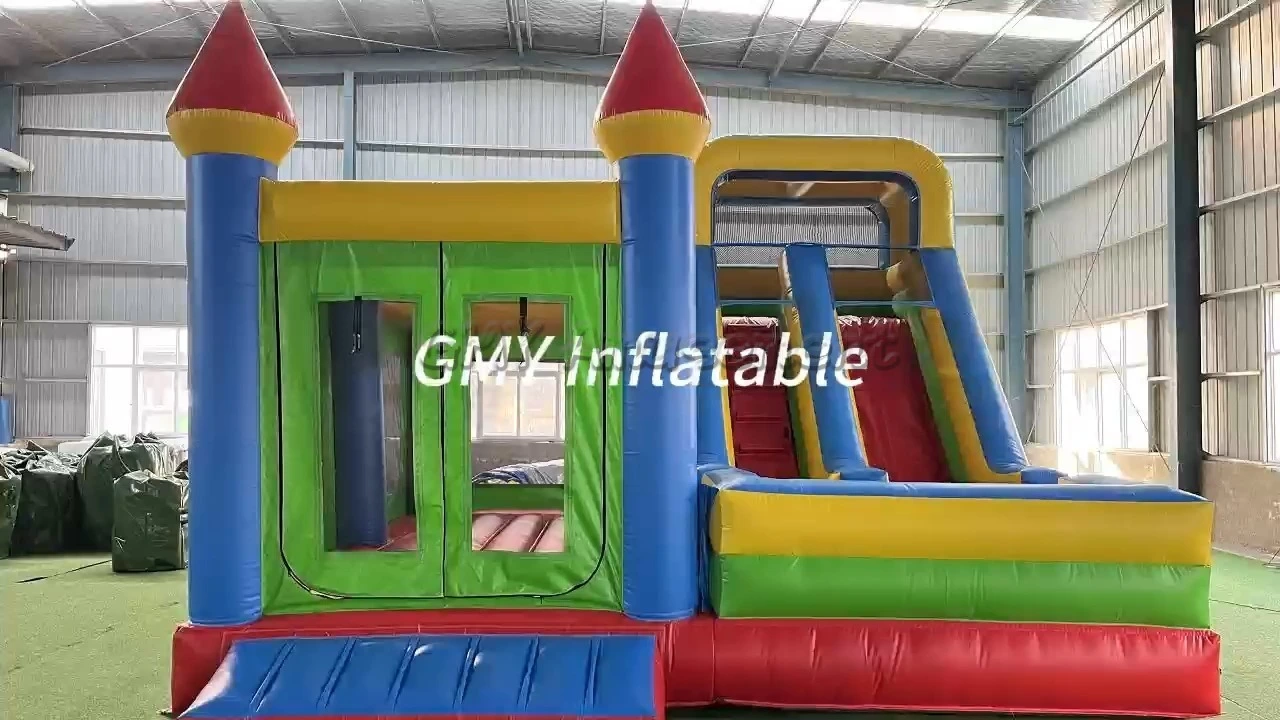 Château gonflable commercial avec toboggan et structure gonflable pour enfants, GMY Inflatables 1