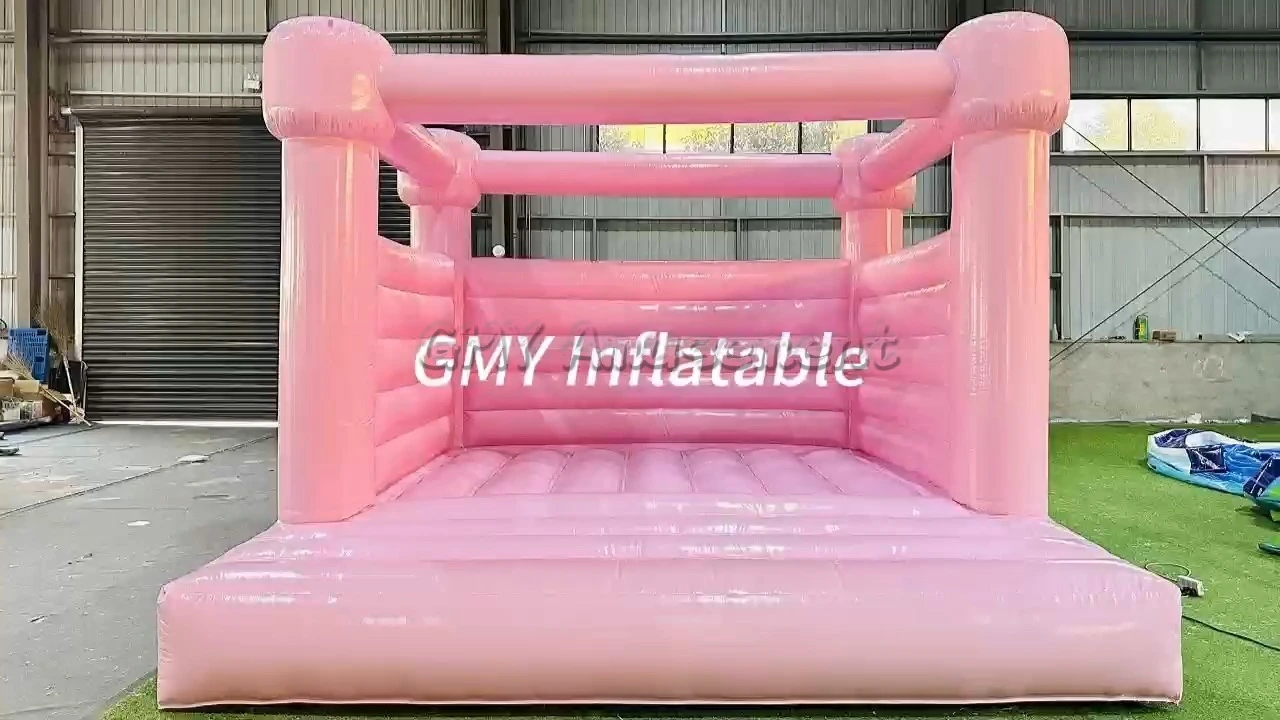 Glänzend pinkfarbene Hüpfburg für Hochzeiten, aufblasbares Outdoor-Hüpfschloss zu verkaufen bei GMY Inflatables 1