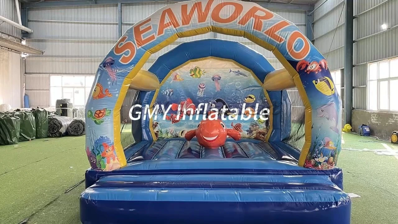 Aufblasbare Hüpfburg mit Ozeanmotiv für Kindergeburtstage – GMY Inflatables 1