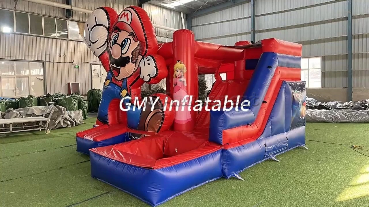 Aufblasbare Mario-Hüpfburg mit Poolrutsche, Kinderparty-Hüpfburg von GMY Inflatables 1