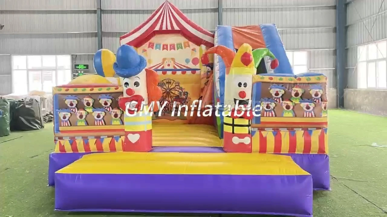 Hüpfburgen im Zirkusstil – jetzt im Angebot! Aufblasbare Zirkusclown-Hüpfburg von GMY Inflatables 1