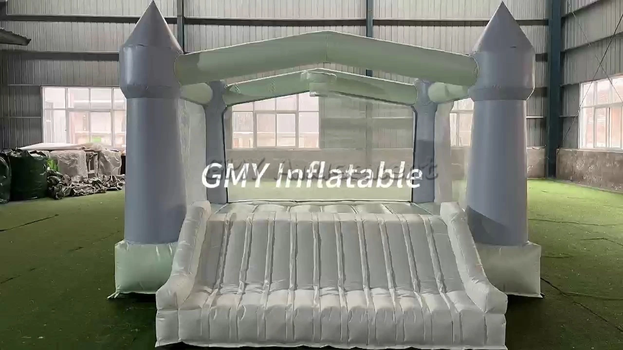 Pastellblaue Hüpfburg „Little Bounce Side“ für Babys, gewerbliche aufblasbare Hüpfburg von GMY Inflatables 1