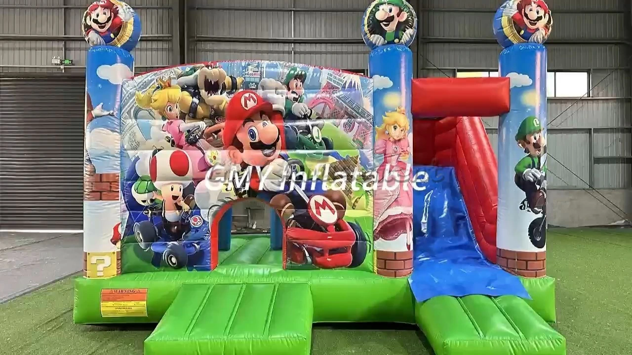 Aufblasbare Hüpfburg mit Rutsche und Cartoon-Motiv für Kinder, GMY Inflatables 1