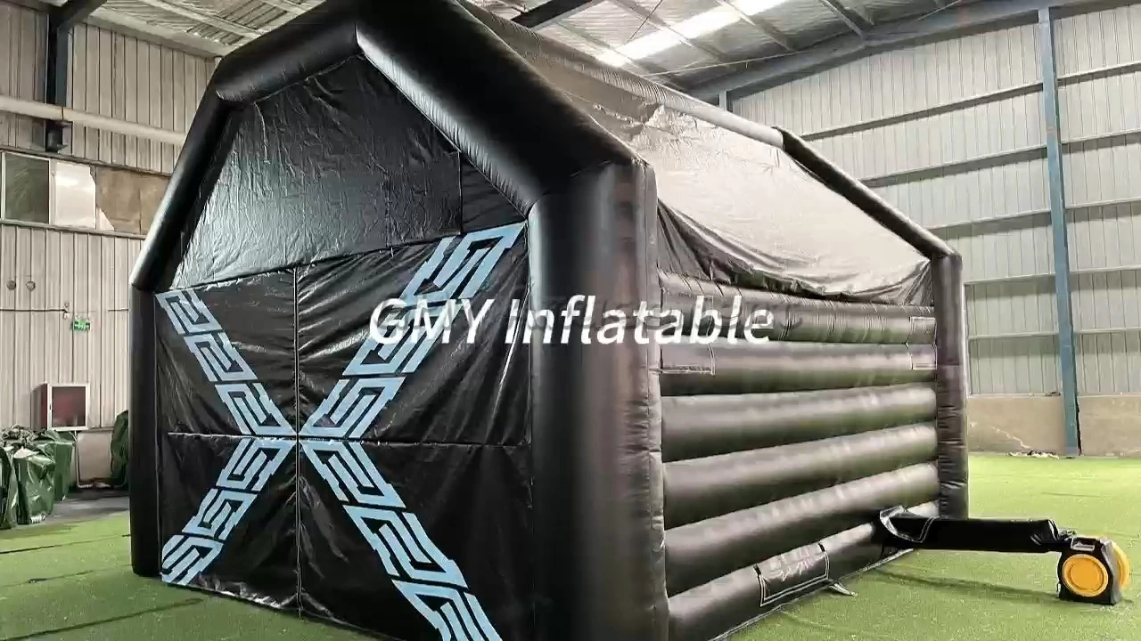 Gewerbliches, komplett schwarzes, aufblasbares Nachtclub-Partyzelt, Disco-Aufblasbares Partyzelt, GMY Inflatables 1