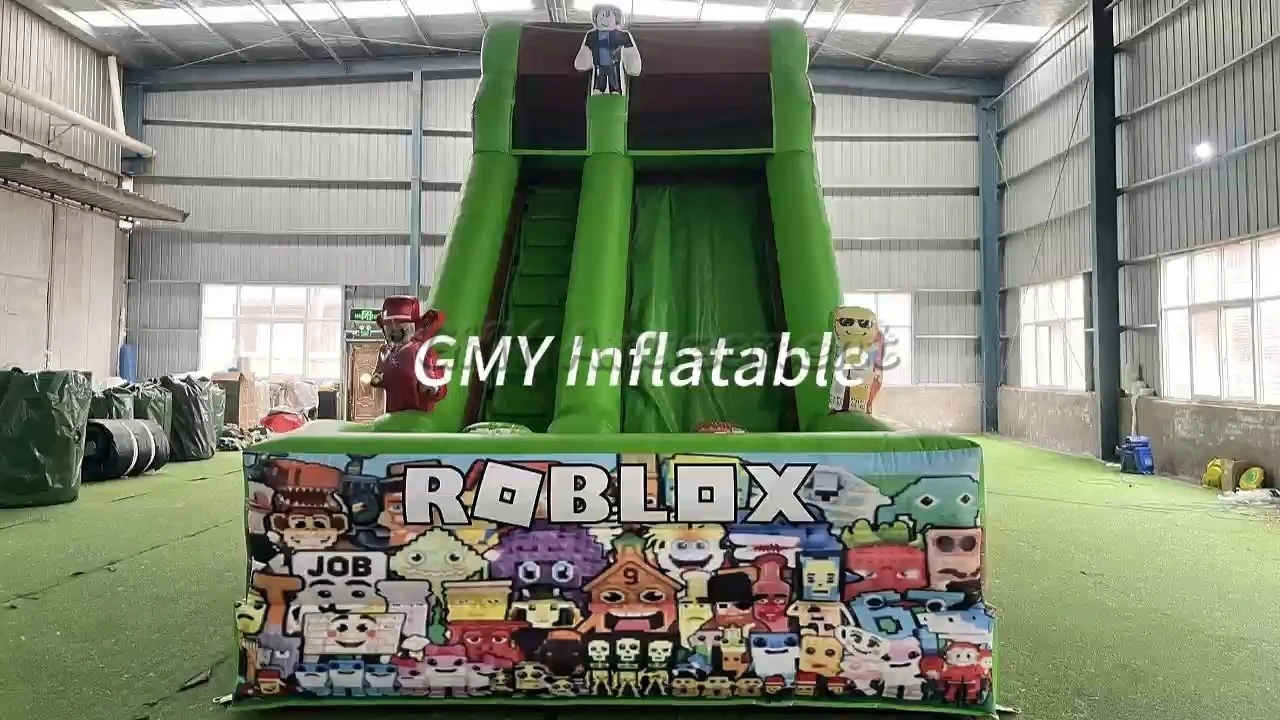 große aufblasbare Trockenrutsche Kinder-Spielgerät für den Außenbereich Spielplatz GMY Inflatables 1