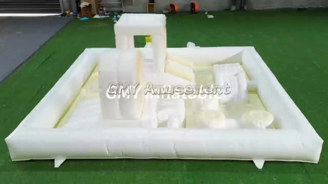 Inflatable Wet Dry Inflatable White Water Park Pool Playground Obstacle Course GMY Inflatables 1