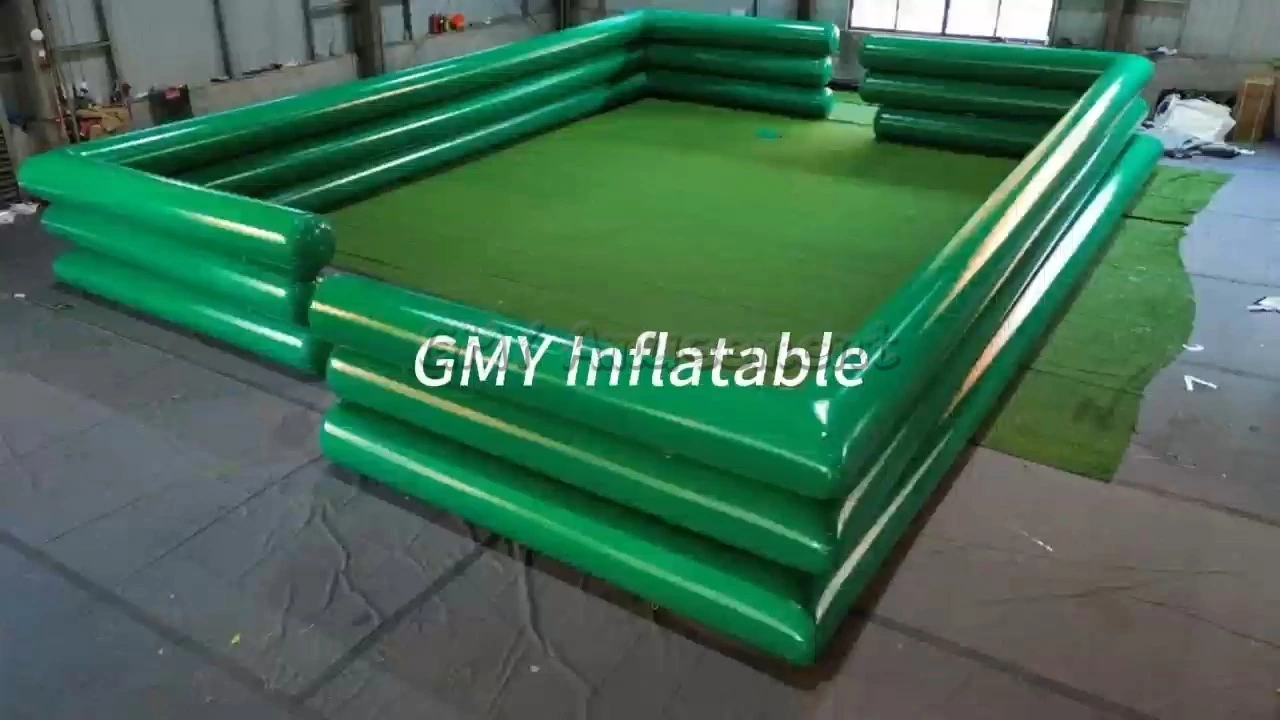 Aufblasbare Sportarena, Fußballfeld, aufblasbares 3-gegen-3-Fußballfeld, komplett grün, zu verkaufen bei GMY Inflatables 1