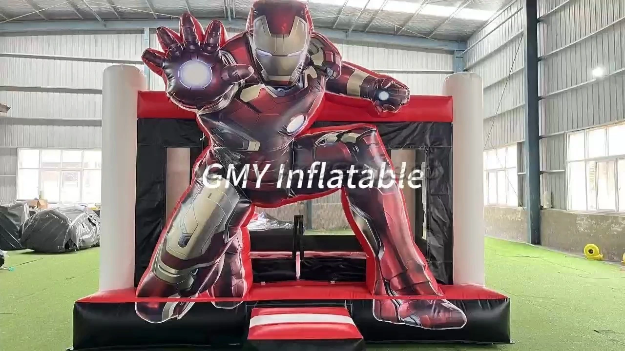 Gewerbliche aufblasbare Hüpfburg Spiderman Hüpfburg-Kombination mit Rutsche GMY Inflatables 1